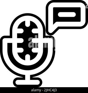 Podcast per la creazione di contenuti . Illustrazione Vettoriale
