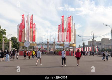 Mosca, Russia - Luglio 16 2022: Festa gastronomica gusto della Russia in Gorky Park Foto Stock