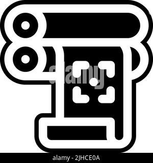 Stampa del rotolo di carta . Illustrazione Vettoriale