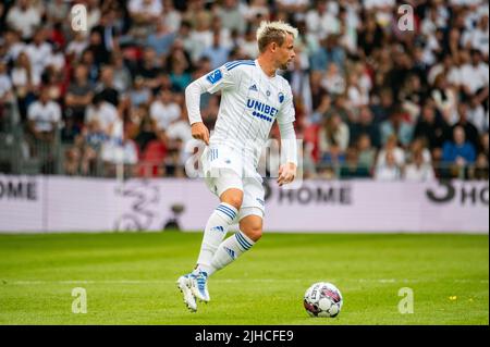 Copenaghen, Danimarca. 17th luglio 2022. Peter Ankersen (22) del FC Copenhagen visto durante la Superliga del 3F tra il FC Copenhagen e l'AC Horsens al Parken di Copenhagen. (Photo Credit: Gonzales Photo/Alamy Live News Foto Stock