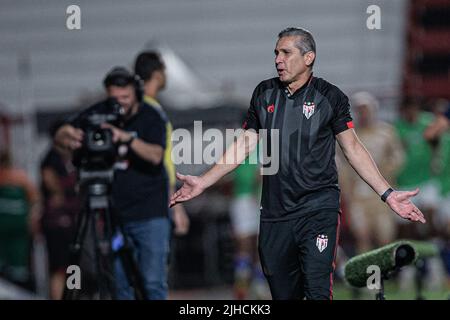 Goiania, Brasile. 17th luglio 2022. GO - Goiania - 07/17/2022 - BRASILIANO A 2021 ATLETICO-GO X FORTALEZA - Atletico-GO allenatore Jorginho durante una partita contro Fortaleza allo stadio accioly di Antonio per il campionato brasiliano A 2022. Foto: Heber Gomes/AGIF/Sipa USA Credit: Sipa USA/Alamy Live News Foto Stock