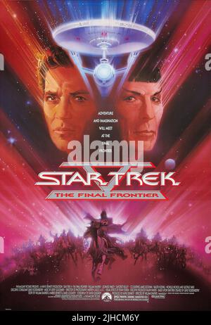 WILLIAM SHATNER, Leonard Nimoy POSTER, STAR TREK V: il Final Frontier, 1989 Foto Stock