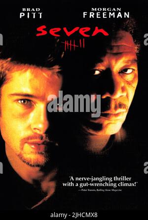 BRAD PITT, Morgan Freeman POSTER, SE7EN, 1995 Foto Stock