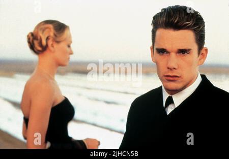 UMA THURMAN, ETHAN HAWKE, GATTACA, 1997 Foto Stock