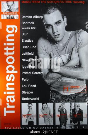 EWAN MCGREGOR POSTER, TRAINSPOTTING, 1996 Foto Stock