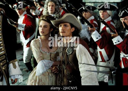 KEIRA KNIGHTLEY, Orlando Bloom, pirati dei Caraibi: La maledizione della perla nera, 2003 Foto Stock