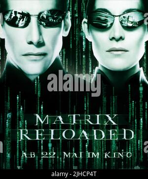 KEANU REEVES, Carrie-ANNE MOSS, Matrix Reloaded, 2003 Foto Stock