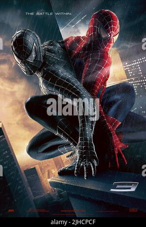 TOBEY MAGUIRE, poster di SPIDER-MAN 3, 2007 Foto Stock