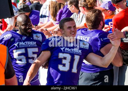 Francoforte, Germania. 17th luglio 2022. ELF: Centurioni di Colonia alla Galassia di Francoforte. DB # 31 Konstantin Katz / Frankfurt Galaxy Credit: Frank Baumert/Alamy Live News Foto Stock