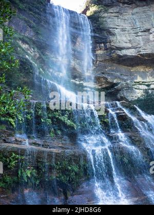 Livello superiore delle cascate Katoomba, Blue Mountains, New South Wales. Foto Stock