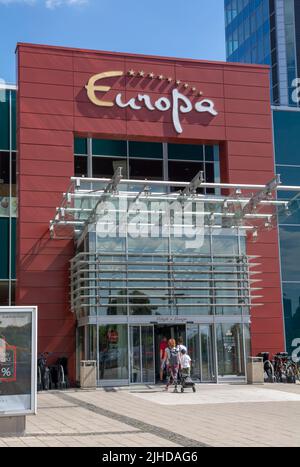 Banska Bystrica, Slovacchia - 16 luglio 2022 : Centro commerciale Europa. Centro commerciale a Banska Bystrica. EUROPA SC. Foto Stock