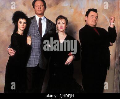 WINONA RYDER, JEFFREY JONES, Catherine O'Hara, Glenn SHADIX, BEETLEJUICE, 1988 Foto Stock