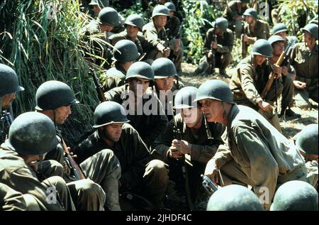 BEN CHAPLIN, JOHN CUSACK, NICK NOLTE, LA SOTTILE LINEA ROSSA, 1998 Foto Stock