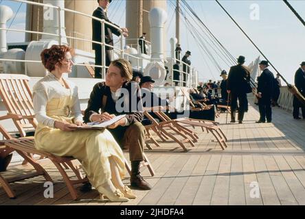 KATE WINSLET, leonardo dicaprio, Titanic, 1997 Foto Stock