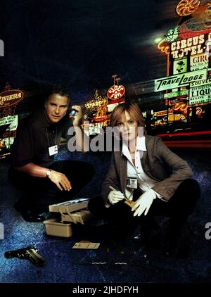 WILLIAM L. PETERSEN, MARG HELGENBERGER CSI - Scena del Crimine inchiesta, 2000 Foto Stock