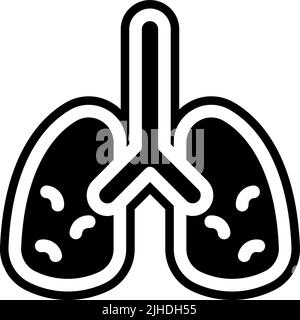 Allergie asma . Illustrazione Vettoriale