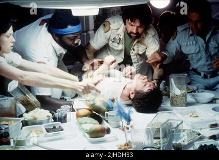 SIGOURNEY WEAVER, YAPHET KOTTO, Tom Skerritt, John Hurt IAN HOLM, Alien, 1979 Foto Stock