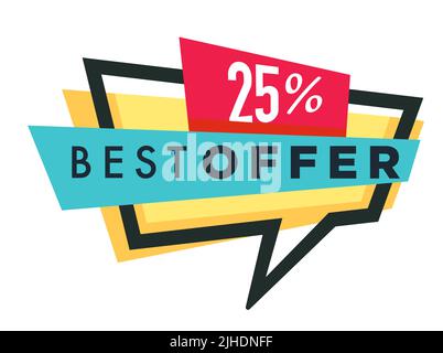 Sconti il miglior prezzo di sconto Icon isolato fine settimana di vendita e di sconto Illustrazione Vettoriale