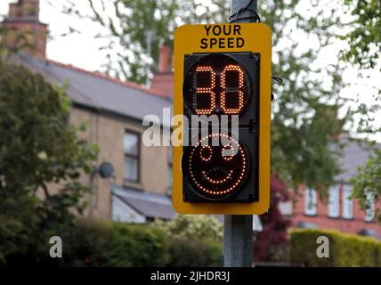 Controllo elettronico della velocità, Southsea, Wrexham, Galles Foto Stock