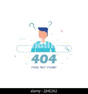 404 pagina non trovata Illustrazione Vettoriale