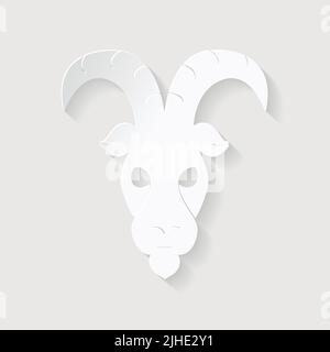 Stile taglio carta oroscopo. Concetto per Capricorno. Illustrazione vettoriale Illustrazione Vettoriale