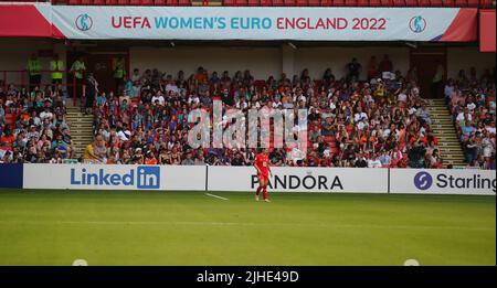 Sheffield, Regno Unito. 17th luglio 2022. Marchio generale durante la partita UEFA Women's European Championship 2022 a Bramall Lane, Sheffield. Il credito d'immagine dovrebbe leggere: Simon Bellis/Sportimage Credit: Sportimage/Alamy Live News Foto Stock