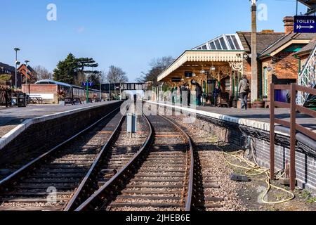 Sheringham, BR-9F-92203 Locamotiva del Principe Nero North Norfolk Railway – The Poppy Line, East Anglia, Inghilterra, Regno Unito Foto Stock