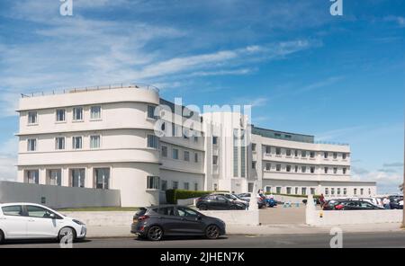 L'Art Deco Midland Hotel, classificato come hotel di Morecambe, Lancashire, Inghilterra, Regno Unito Foto Stock