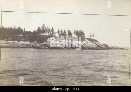 Deer Island Thorofare -- Maine. Deer Island Thorofare Light Station, Maine. Foto Stock