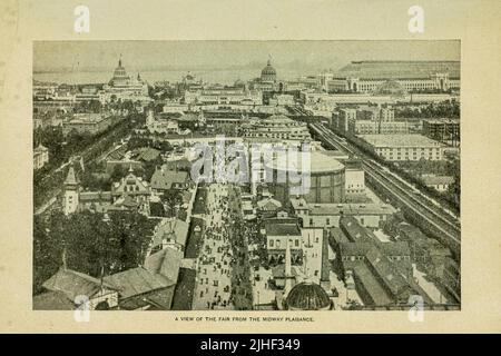 A View of the Fair Grounds from the Midway Plaisance World's Columbian Exposition Chicago 1893 from Factory and industrial management Magazine Volume 6 1891 Publisher New York [ecc.] McGraw-Hill [ecc.] Foto Stock