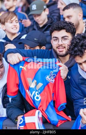 18 luglio 2022: MELBOURNE, AUSTRALIA - 18 LUGLIO: I tifosi come treno Crystal Palace in vista del loro scontro pre-stagione con Manchester United alla MCG a Melbourne il 18th luglio 2022 (Credit Image: © Chris Putnam/ZUMA Press Wire) Foto Stock