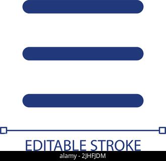 Icona dell'interfaccia utente di colore RGB perfetto come il pixel del menu Hamburger Illustrazione Vettoriale