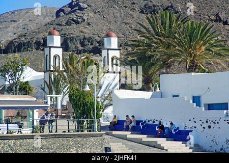 La Ermita de las Nieves, chiesa a Puerto de las Nieves, Agaete, costa occidentale del Grand Canary, isole Canarie, Spagna, Europa Foto Stock