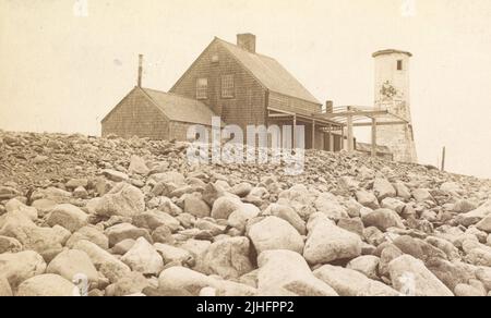 Massachusetts - Scituate Breakwater. Scituate Breakwater Light Station, Massachusetts. Foto Stock