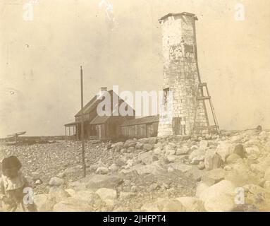 Massachusetts - Scituate Breakwater. Scituate Breakwater Light Station, Massachusetts. Foto Stock