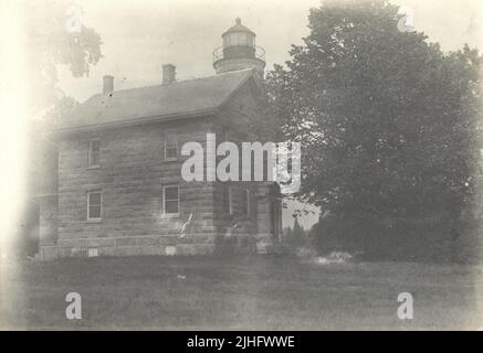 New York - Cumberland Head. Cumberland Head, New York. Vista generale della stazione. 200 piedi S. Foto Stock