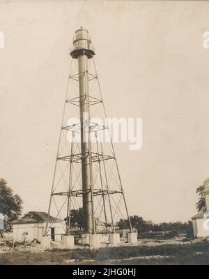 Delaware - Reedy Island. Stazione delle luci posteriori Reedy Island Range, Delaware. Eretto nel luglio 1910. Foto Stock