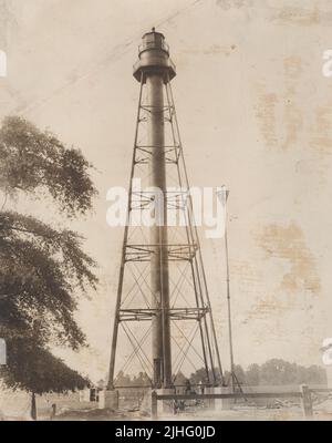 Delaware - Reedy Island. Stazione delle luci posteriori Reedy Island Range, Delaware. Eretto nel luglio 1910. Foto Stock