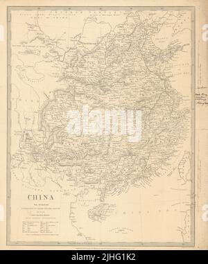 CINA da Du Hande Jesuits McCartney Kyaikkami. Mappa Formosa Taiwan SDUK 1844 Foto Stock