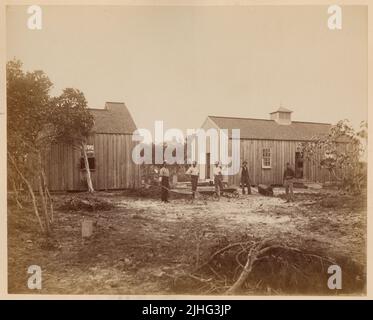 Florida - ingresso zanzara. Mosquito Inlet Light Station, Florida. Costruzione di Mosquito Inlet Lightstation, Florida, 31 ottobre 1885. Cucina e quarti. Foto Stock