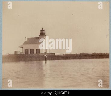 Mississippi - East Pascagoula River. East Pascagoula River Light Station, Mississippi. Distrutto: uragano del 27 settembre 1906. Foto Stock