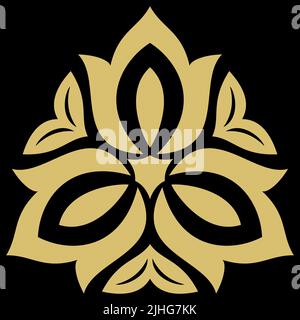 Motivo vettoriale floreale con arabeschi. Ornamento orientale classico astratto. Motivo classico vintage Illustrazione Vettoriale