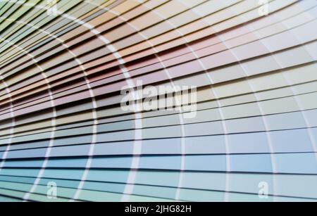 Campioni di vernice colori campitura, design d'interni. Sfondo astratto, spazio di copia. Carta da parati multicolore. Foto Stock