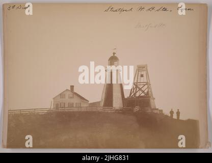 CT - Stratford Point. Stazione di luce di Stratford Point, Connecticut. Foto Stock