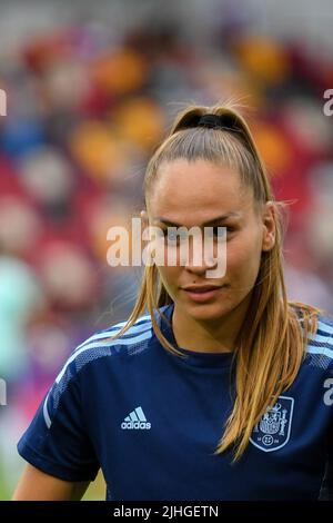 Irene Guerrero prima della partita di gruppo UEFA WomenÕs Euro 2022 tra Germania e Spagna, Brentford Community Stadium, Brentford, Regno Unito. 12th Luglio, 2022. Picture is for press use; Photo & copyright © by STANLEY Anthony ATP images (STANLEY Anthony/ATP/SPP) Credit: SPP Sport Press Photo. /Alamy Live News Foto Stock