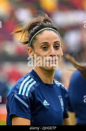 Esther Gonzalez prima della partita di gruppo UEFA WomenÕs Euro 2022 tra Germania e Spagna, Brentford Community Stadium, Brentford, Regno Unito. 12th Luglio, 2022. Picture is for press use; Photo & copyright © by STANLEY Anthony ATP images (STANLEY Anthony/ATP/SPP) Credit: SPP Sport Press Photo. /Alamy Live News Foto Stock