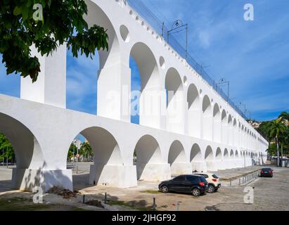 Acquedotto Carioca (Arcos de Lapa), Centro, Rio de Janeiro, Brasile Foto Stock