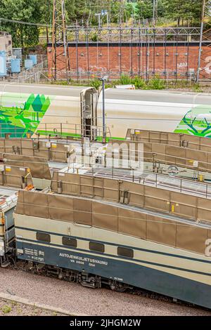 GD e Gfot alla stazione ferroviaria di Pasila a Helsinki, Finlandia. Foto Stock