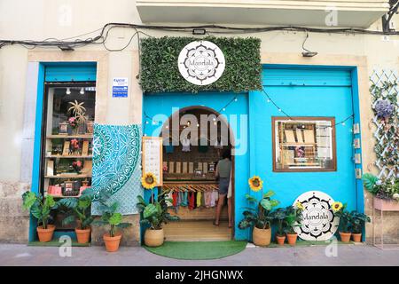 Il quartiere medievale del Barrio di El Carmen, nel centro storico di Valencia, in Spagna, in Europa Foto Stock