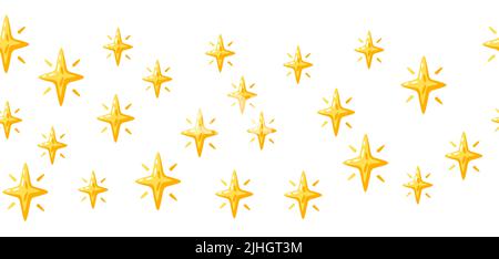 Pattern senza giunture con stelle. Cartoon carino immagine della notte. Illustrazione Vettoriale